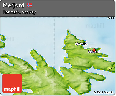Physical Map of Mefjord