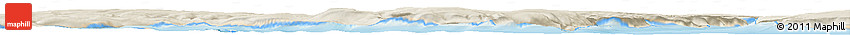 Shaded Relief Horizon Map of the Area around 70° 48' 25" N, 28° 7' 30" E