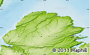 Physical Map of the area around 70° 48' 25" N, 28° 58' 30" E