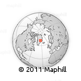 Outline Map of the Area around 70° 48' 25" N, 34° 46' 29" W, rectangular outline