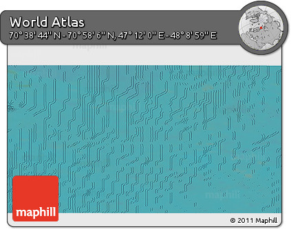 Satellite 3D Map of the Area around 70° 48' 25" N, 47° 40' 29" E