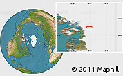 Satellite Location Map of the area around 70° 48' 25" N, 49° 13' 30" W