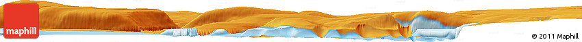 Political Horizon Map of the Area around 70° 48' 25" N, 50° 55' 29" W
