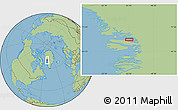 Savanna Style Location Map of the area around 70° 48' 25" N, 51° 46' 29" W