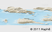 Shaded Relief Panoramic Map of Saattut