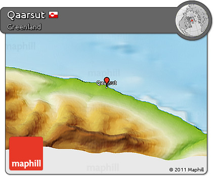 Physical 3D Map of Qaarsut