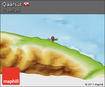 Physical 3D Map of Qaarsut