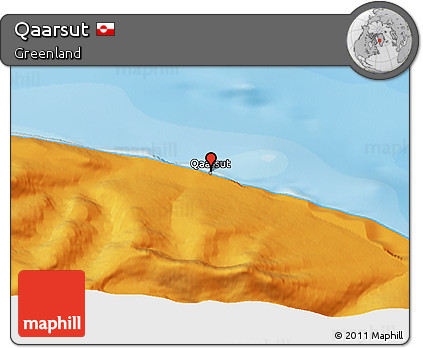 Political 3D Map of Qaarsut