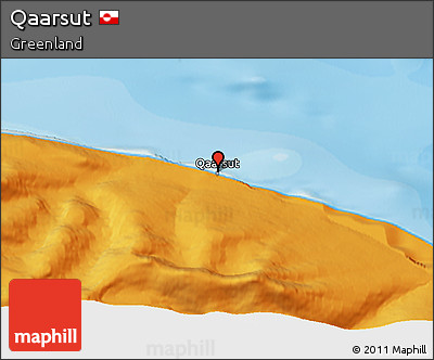 Political 3D Map of Qaarsut