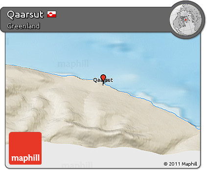 Shaded Relief 3D Map of Qaarsut