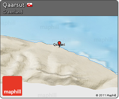 Shaded Relief 3D Map of Qaarsut