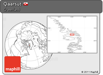 Blank Location Map of Qaarsut