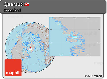 Gray Location Map of Qaarsut