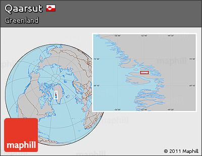 Gray Location Map of Qaarsut