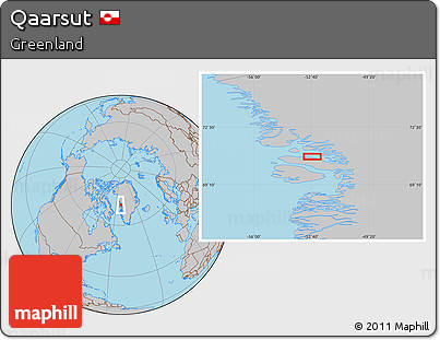 Gray Location Map of Qaarsut