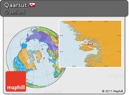 Political Location Map of Qaarsut