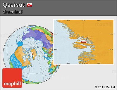 Political Location Map of Qaarsut