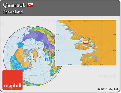 Political Location Map of Qaarsut