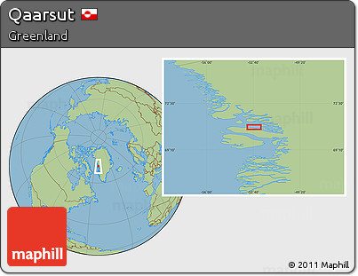 Savanna Style Location Map of Qaarsut