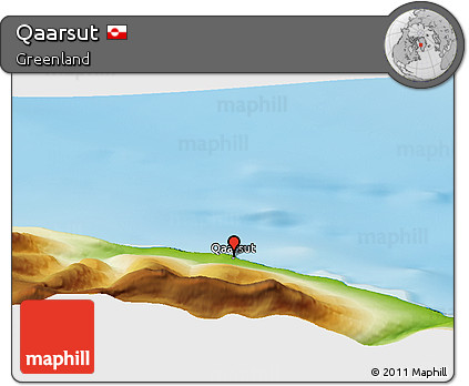 Physical Panoramic Map of Qaarsut