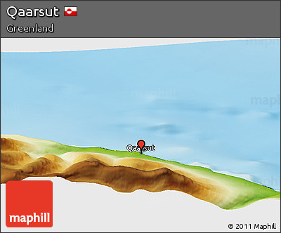 Physical Panoramic Map of Qaarsut