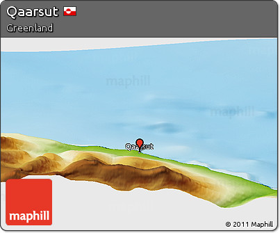 Physical Panoramic Map of Qaarsut