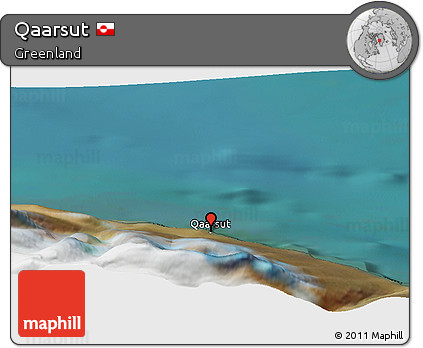 Satellite Panoramic Map of Qaarsut