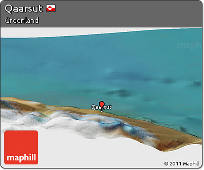 Satellite Panoramic Map of Qaarsut