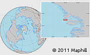 Gray Location Map of the area around 70° 48' 25" N, 55° 10' 29" W