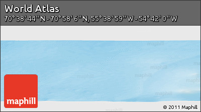 Physical Panoramic Map of the Area around 70° 48' 25" N, 55° 10' 29" W
