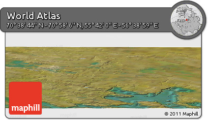 Satellite Panoramic Map of the Area around 70° 48' 25" N, 56° 10' 29" E