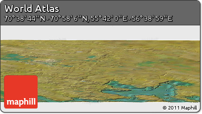 Satellite Panoramic Map of the Area around 70° 48' 25" N, 56° 10' 29" E