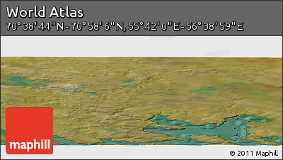 Satellite Panoramic Map of the Area around 70° 48' 25" N, 56° 10' 29" E