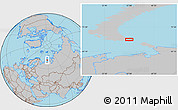 Gray Location Map of the area around 70° 48' 25" N, 57° 1' 29" E
