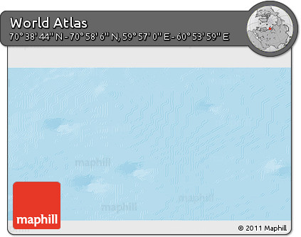Physical 3D Map of the Area around 70° 48' 25" N, 60° 25' 29" E