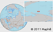 Gray Location Map of the area around 70° 48' 25" N, 62° 7' 30" E