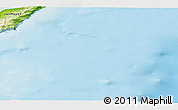 Physical 3D Map of the area around 70° 48' 25" N, 8° 25' 30" W