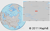Gray Location Map of the area around 70° 48' 25" N, 94° 25' 30" E
