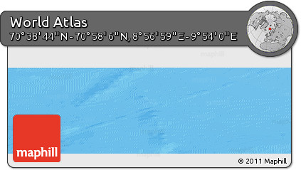 Physical Panoramic Map of the Area around 70° 48' 25" N, 9° 25' 30" E