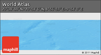 Physical Panoramic Map of the Area around 70° 48' 25" N, 9° 25' 30" E