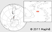 Blank Location Map of the area around 70° 1' 49" S, 65° 22' 30" W