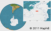 Satellite Location Map of the area around 70° 1' 49" S, 65° 22' 30" W