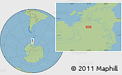 Savanna Style Location Map of the area around 70° 1' 49" S, 65° 22' 30" W