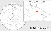 Blank Location Map of the area around 70° 19' 23" S, 64° 31' 30" W