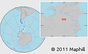 Gray Location Map of the area around 70° 19' 23" S, 64° 31' 30" W