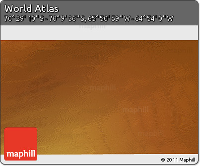 Physical 3D Map of the Area around 70° 19' 23" S, 65° 22' 30" W