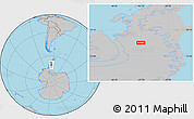 Gray Location Map of the area around 70° 19' 23" S, 65° 22' 30" W