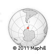 Outline Map of the Area around 70° 19' 23" S, 65° 22' 30" W, rectangular outline