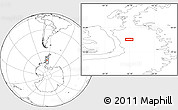 Blank Location Map of the area around 70° 36' 50" S, 66° 13' 29" W