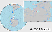 Gray Location Map of the area around 70° 36' 50" S, 66° 13' 29" W